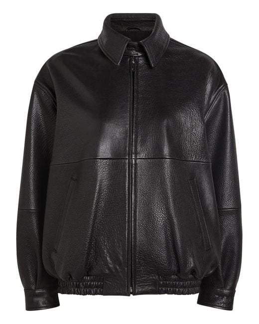 Nour Hammour Black Doran Leather Jacket