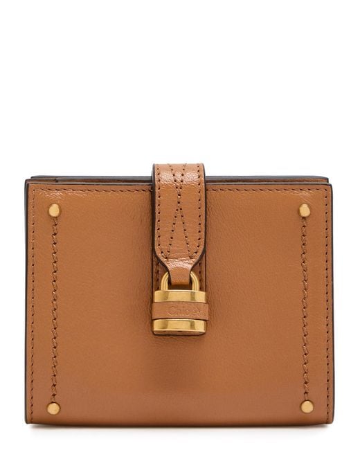 Chloé Brown Paddington Grained Leather Wallet
