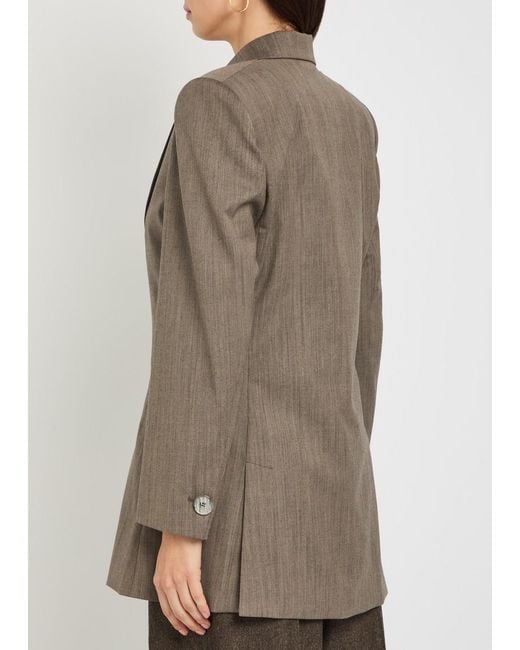 Emporio Armani Brown Wool-Blend Blazer