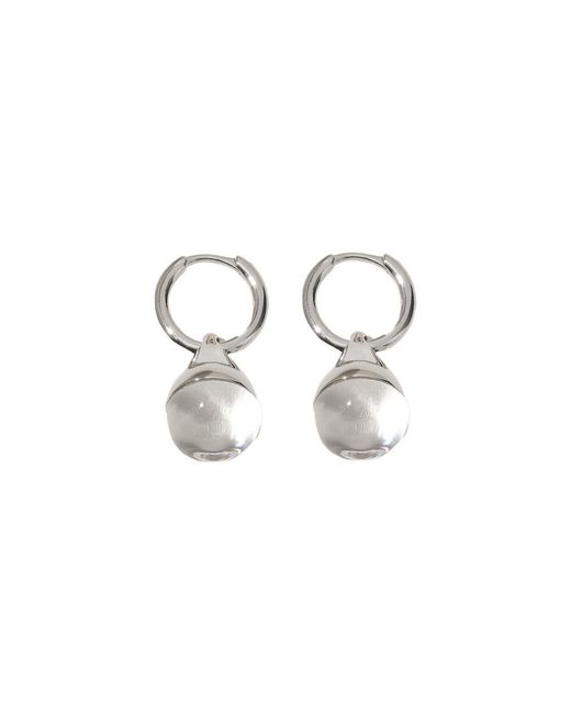Otiumberg White Stilla Quartz Sterling Drop Earrings
