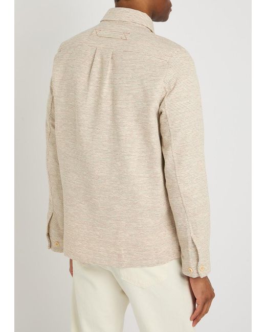 Paul Smith Natural Woven Cotton-Blend Overshirt for men