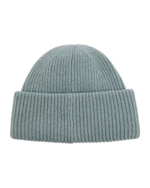 Acne Blue Pana Face Wool-Blend Beanie