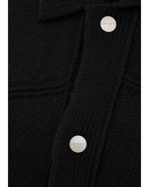 Carhartt Black Santa Fe Knitted Cardigan for men