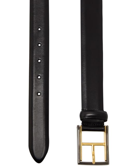 Andersons Black Glossed Leather Belt