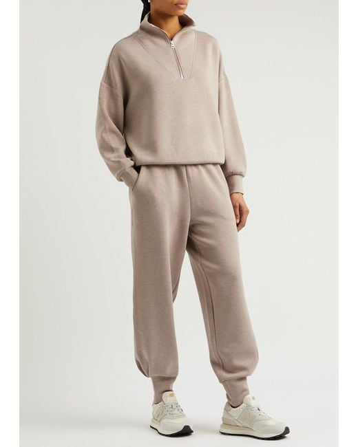 Varley Natural Hawley Half-Zip Stretch-Jersey Sweatshirt