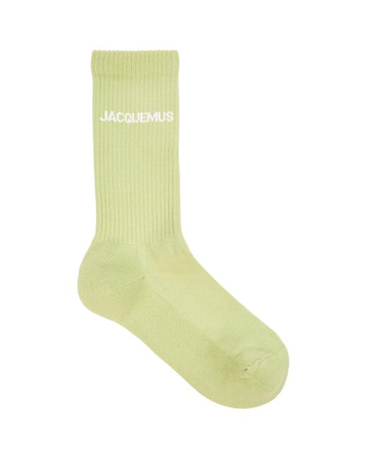 Jacquemus Green Les Chaussettes Logo Cotton-Blend Socks