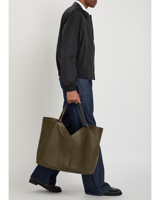 Saint Laurent Green Y Leather Tote Bag for men