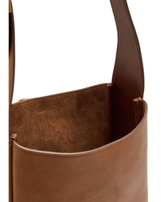 Saint Laurent Brown Le 5 Á 7 Leather Shoulder Bag