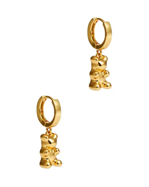 Crystal Haze Jewelry Metallic Heart 18kt Stud Earring, Stud Earrings,