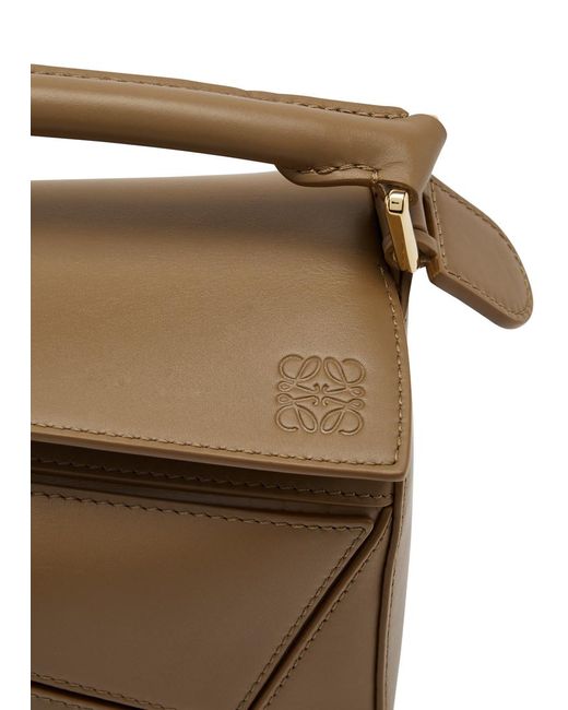 Loewe Brown Puzzle Small Leather Top Handle Bag