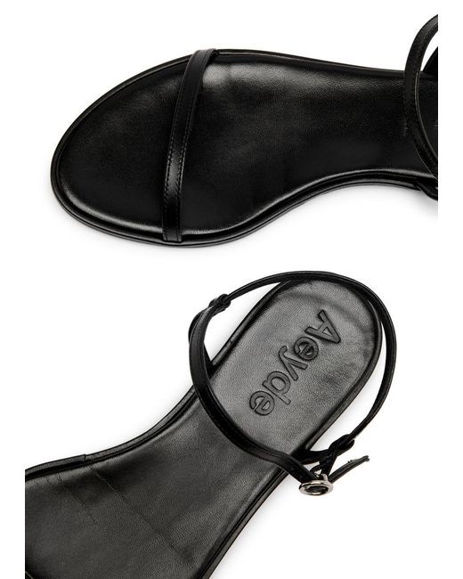 Aeyde Black Nettie Leather Sandals