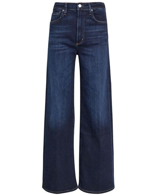 Citizens of Humanity Blue Lyra Long Wide-Leg Jeans