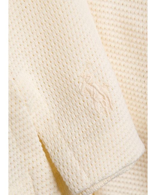 Polo Ralph Lauren Natural Piqué-Knit Cotton-Blend Polo Shirt for men