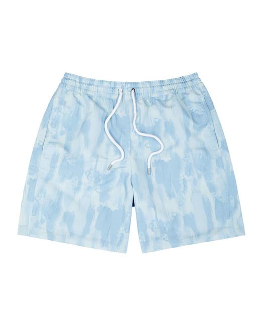 Frescobol Carioca Blue Board Printed Shell Swim Shorts for men