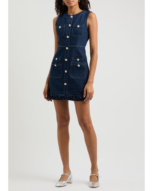 Sister Jane Blue Rosie Embellished Mini Dress