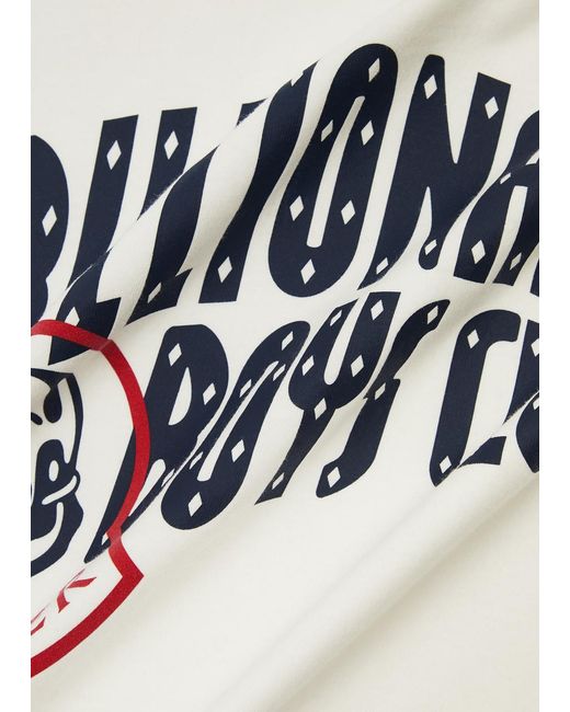 Moncler White Genius X Billionaire Boys Club Logo-Print Cotton T-Shirt for men