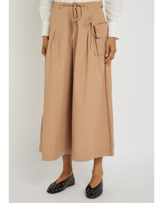 Damson Madder Natural Tatianna Cotton Culotte Trousers