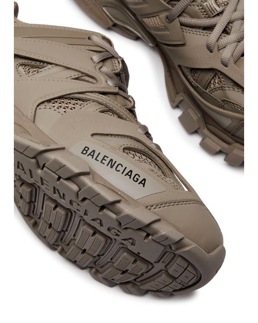 Balenciaga Brown Track Panelled Mesh Sneakers