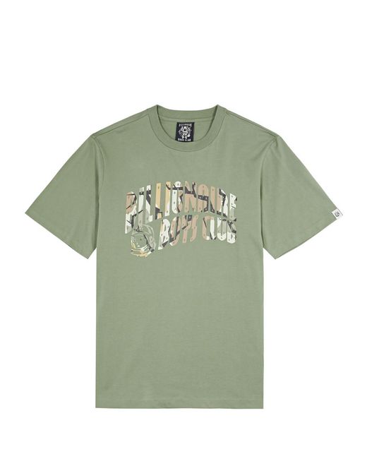 BBCICECREAM Green Camo Arch Logo Cotton T-shirt for men