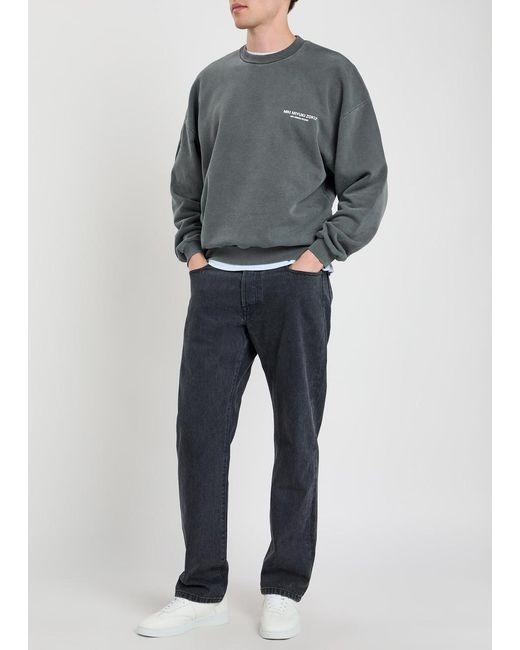 MKI Miyuki-Zoku Gray Design Studio Logo-Print Cotton-Blend Sweatshirt for men