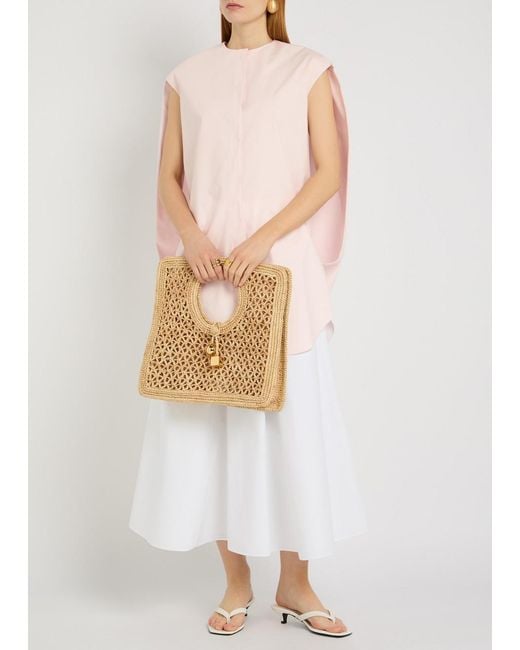 Jacquemus Pink La Robe Berlingot Cotton-Poplin Mini Shirt Dress