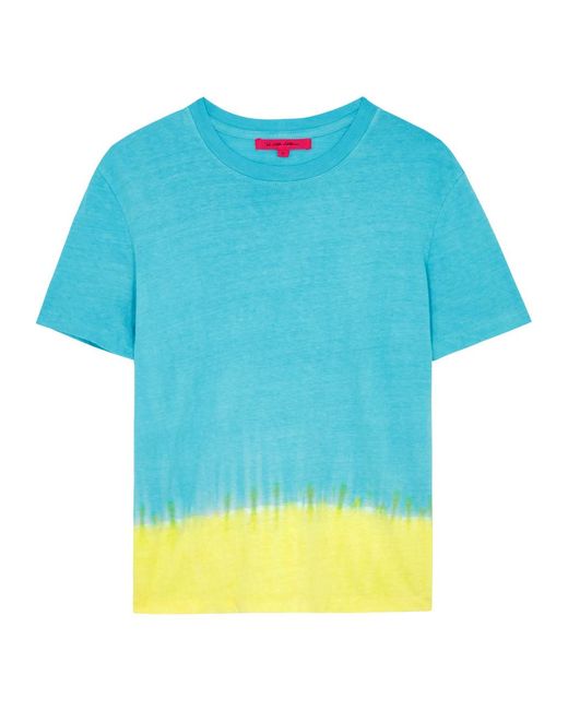 The Elder Statesman Blue Dip-Dyed Cotton-Blend T-Shirt