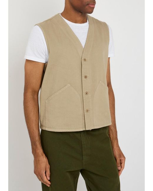 Labo.art Natural V-Neck Cotton Vest for men