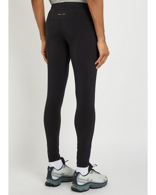 Literary Sport Black Mare Long Run Tights for men
