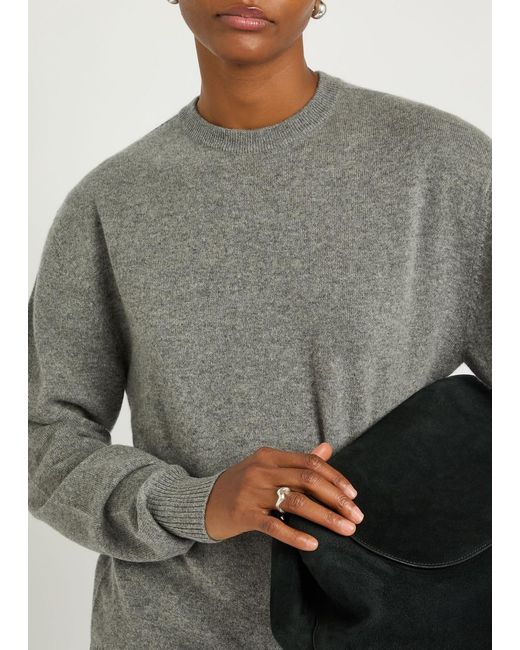 Totême  Gray Classic Crew-Neck Cashmere Jumper