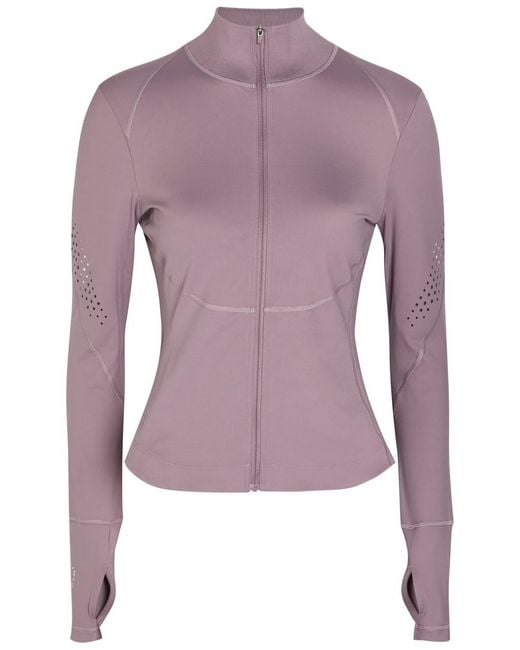 Stella McCartney Purple Adidas X Training Stretch-Jersey Midlayer Jacket