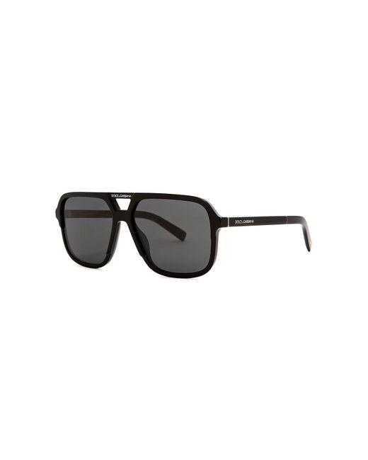 Dolce & Gabbana Black Angel Polarised Aviator-Style Sunglasses for men