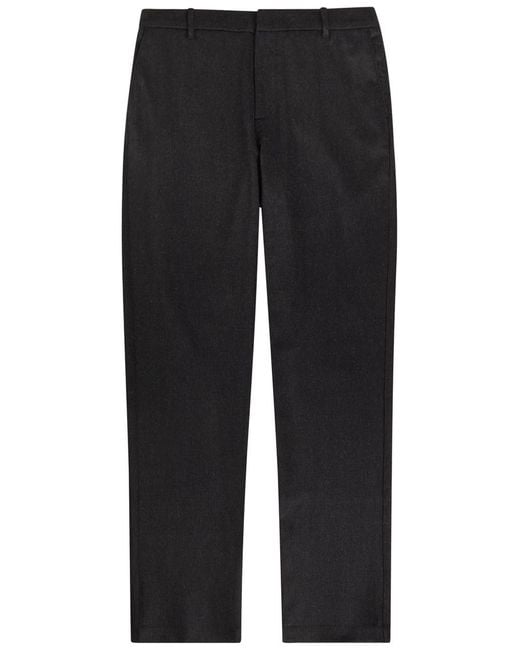 Sunspel Black Tapered-Leg Wool And Cashmere-Blend Trousers for men