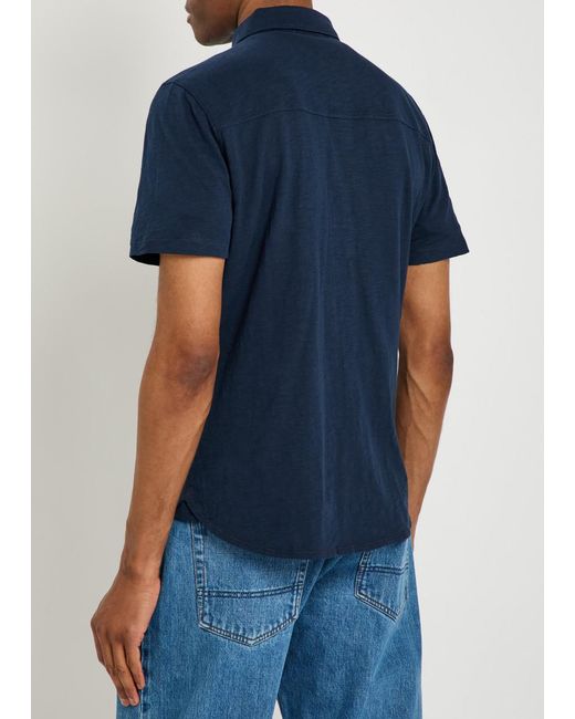 PAIGE Blue Carillo Cotton Shirt for men
