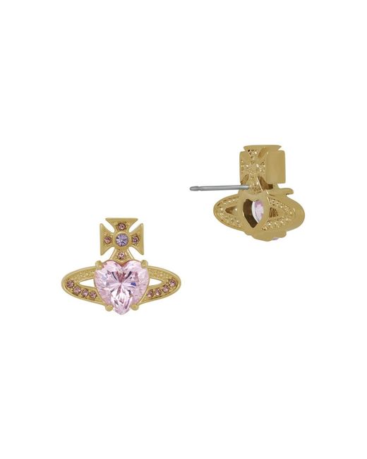 Vivienne Westwood Pink Ariella Orb-Embellished Stud Earrings