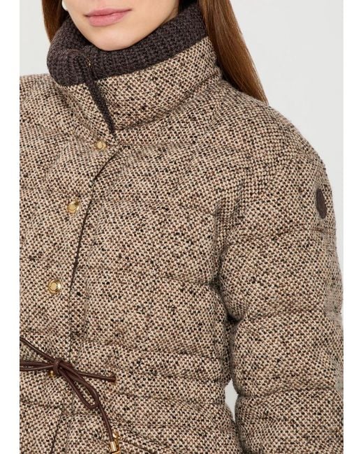 Moncler Brown Antigony Quilted Wool-Blend Jacket
