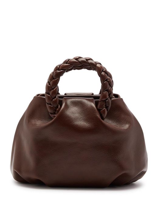 Hereu Brown Bombon Medium Leather Top Handle Bag