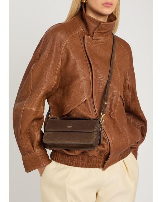 COACH Brown Elora Suede Top Handle Bag