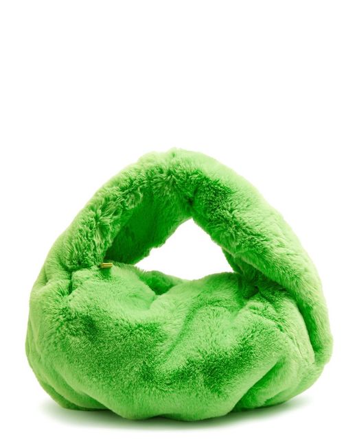 Jakke Green Greta Faux Fur Top Handle Bag