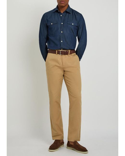 Boglioli Blue Cotton Shirt for men