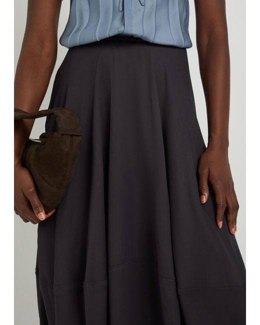 Lemaire Blue Balloon Crepe Midi Skirt