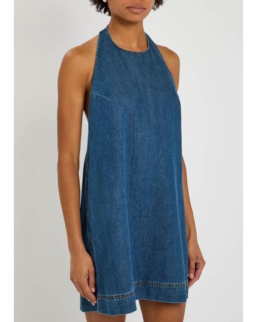 Reformation Blue Avielle Mini Dress