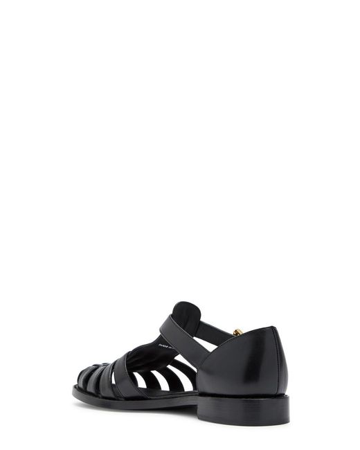 Church's Black Kelsey Woven Leather Sandals