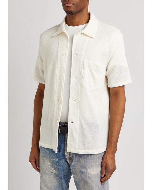 Our Legacy White Box Bouclé Cotton-blend Shirt for men