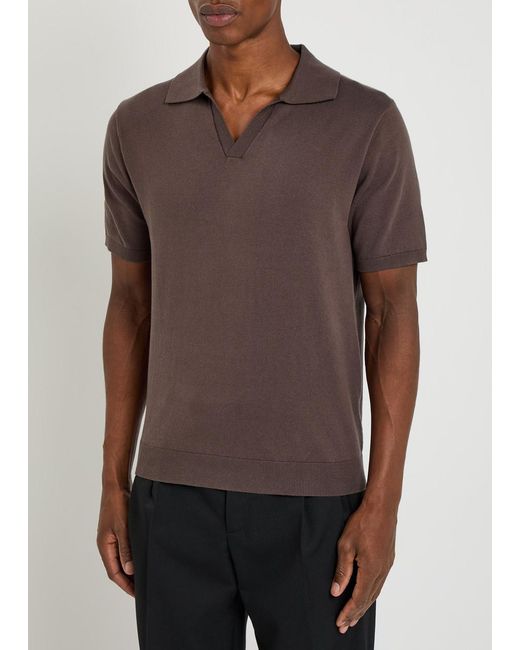 Raith Brown Priva Cotton Polo Shirt for men