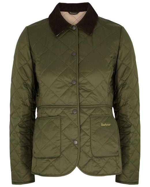 Barbour Green Deveron Quilted Shell Jacket