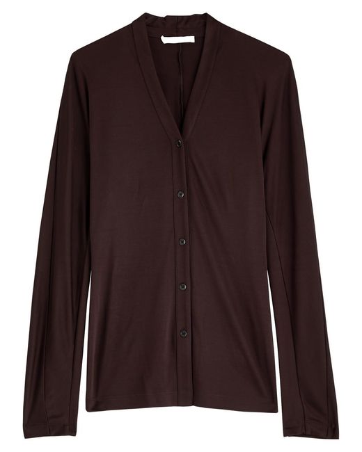 Helmut Lang Brown Infinity Jersey Top