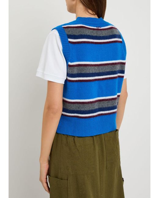 Damson Madder Blue Sofie Merino Wool Vest