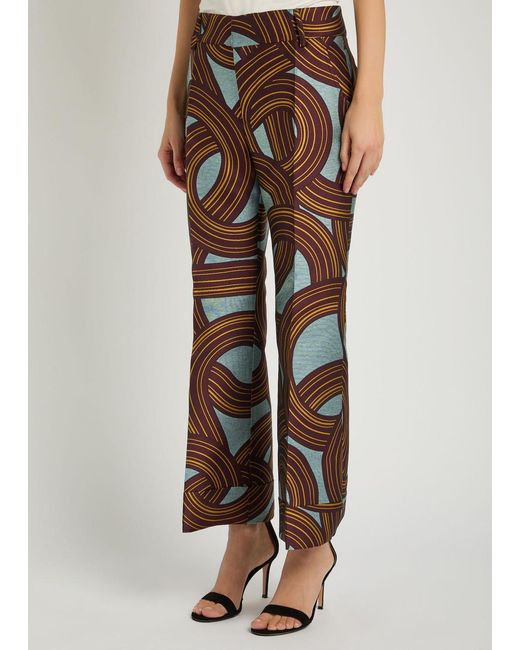 LaDoubleJ Hendrix Jacquard Flared-Leg Trousers