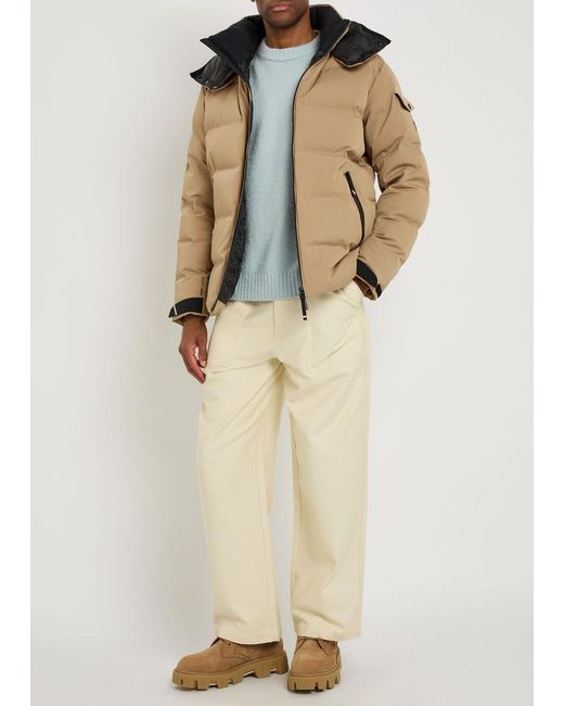 Moncler Natural Montgetech Hooded Padded Quilted Shell Ski Jacket for men