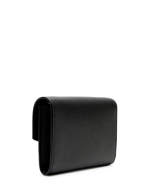 Saint Laurent Black Envelope Leather Pouch